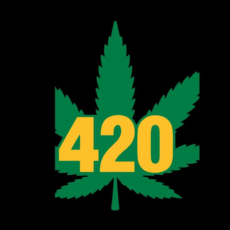 Emblème de feuille de cannabis 420