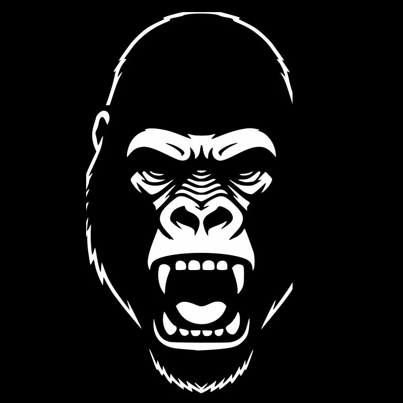 Gorilla Stencil: Elegantes Grunge-Statement
