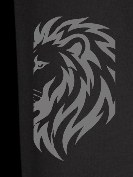 Lion head in flame design