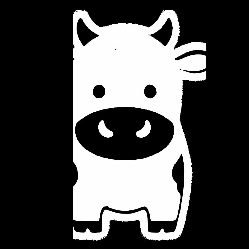 Kuh Stehend Comic Milchkuh Icon