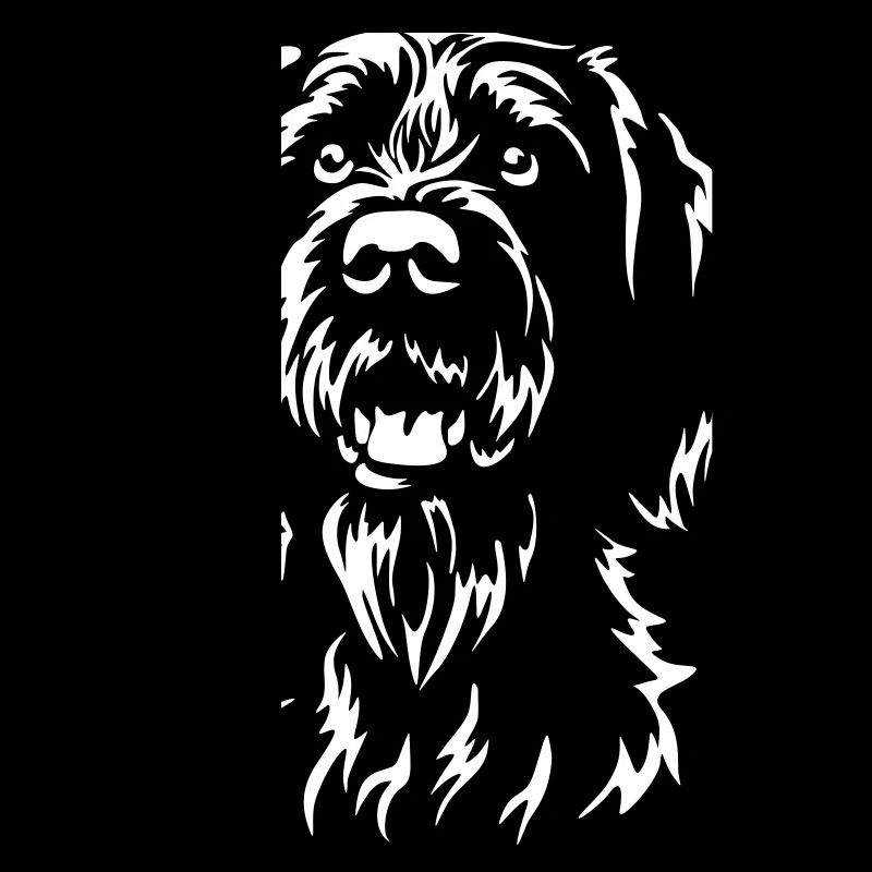 German Wirehaired Head "Black Edition"