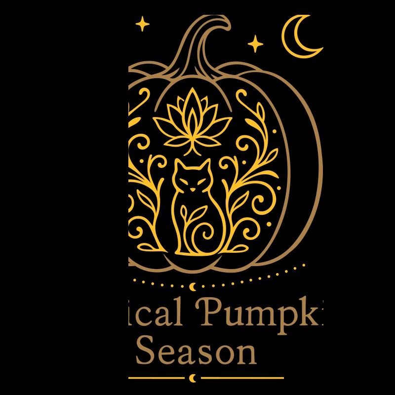 Magical Pumpkin - Cat & Fall Witchy Design