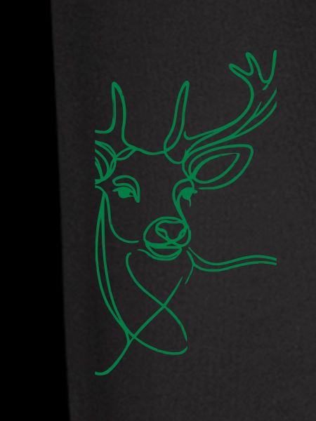 Drawn deer green