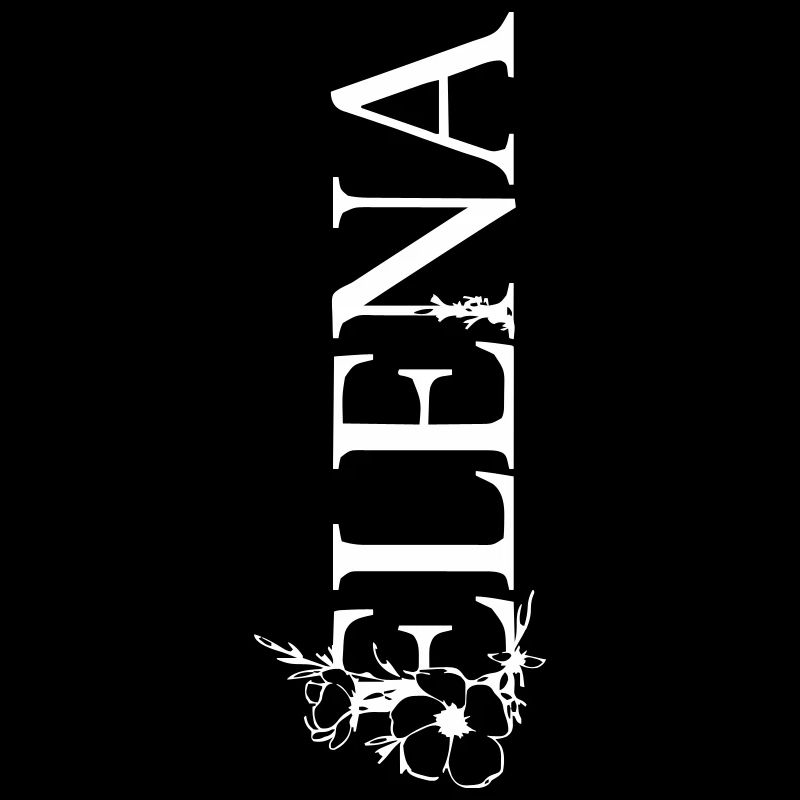 Elena | Nom avec fleur (vectorgraphique)