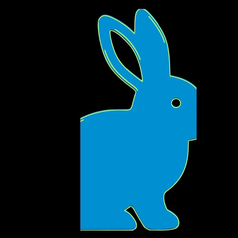 Neon Bunny Y2K Cute Vector