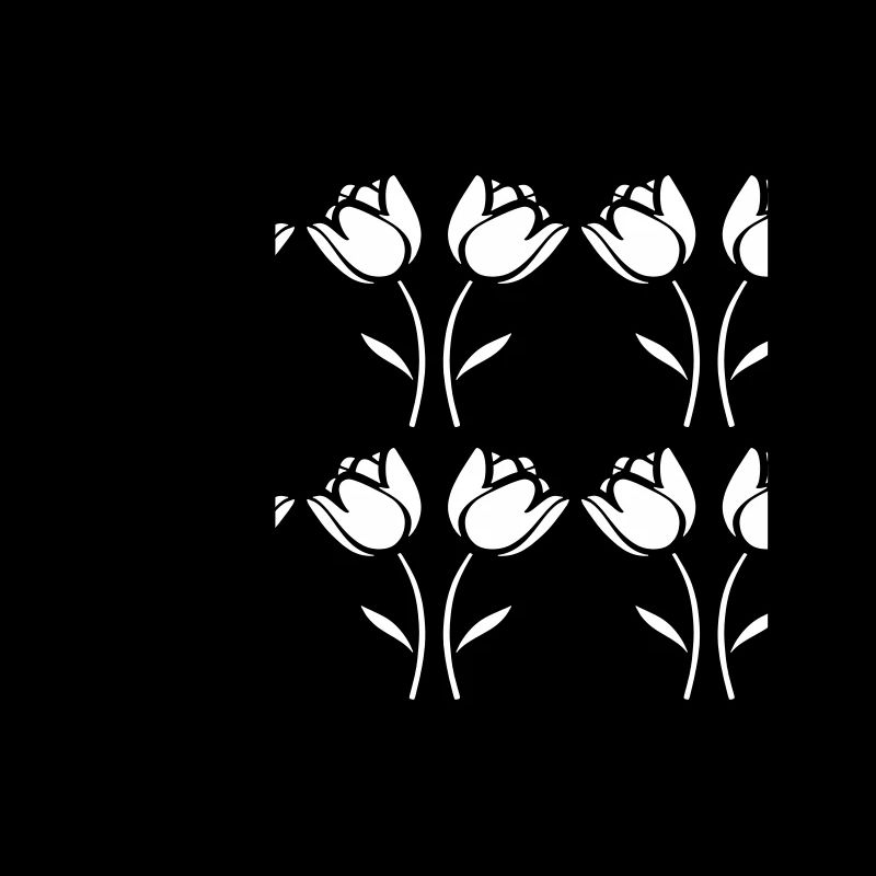 Silhouettes élégantes de tulipes blanches