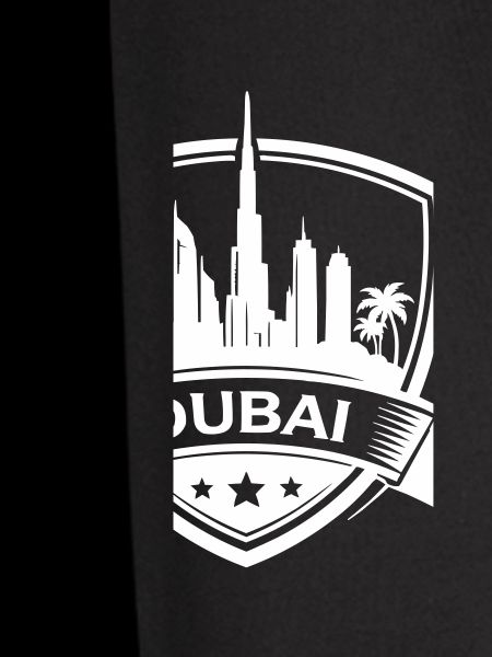 Dubai Skyline Badge Sign
