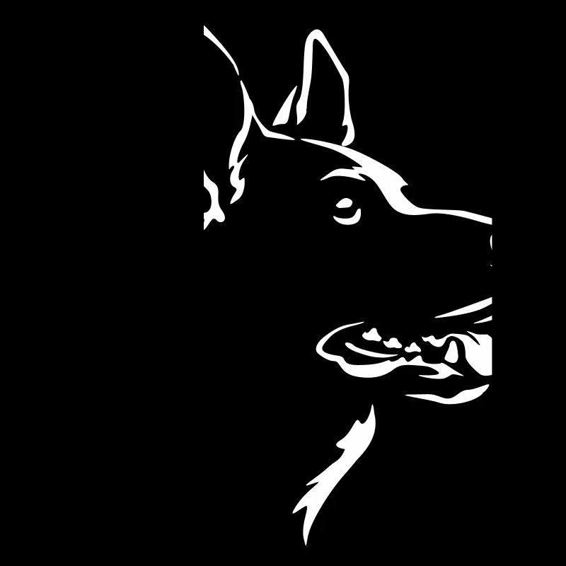 German Shepherd Head "Black Edition"