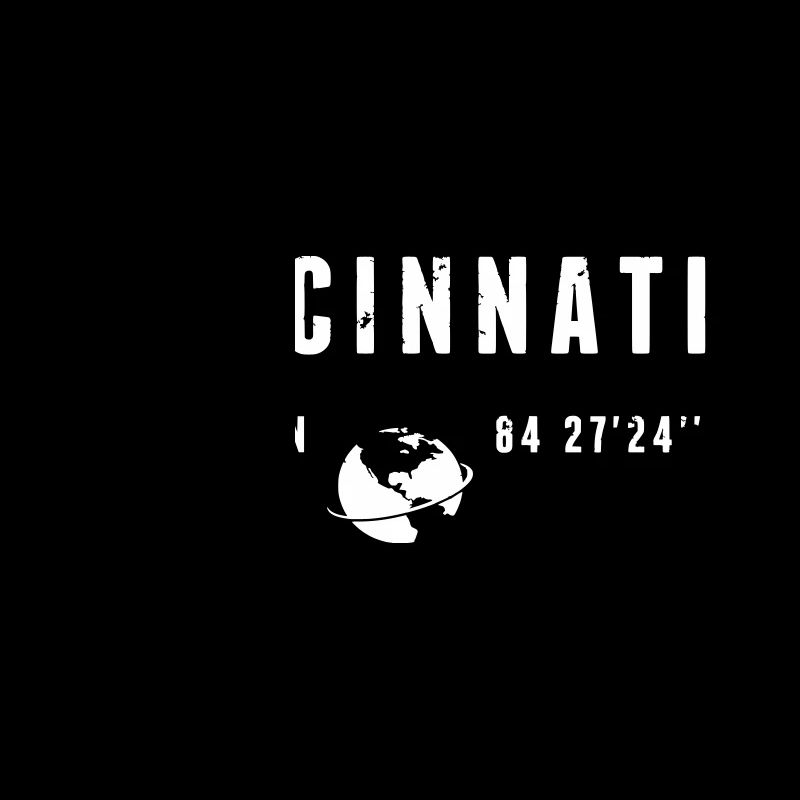 Cincinnati Ohio Coordinates Gps Globe White