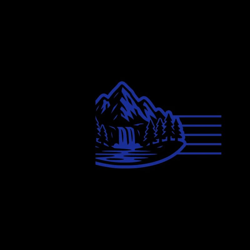 Mountains Landscape Forest Waterfall
