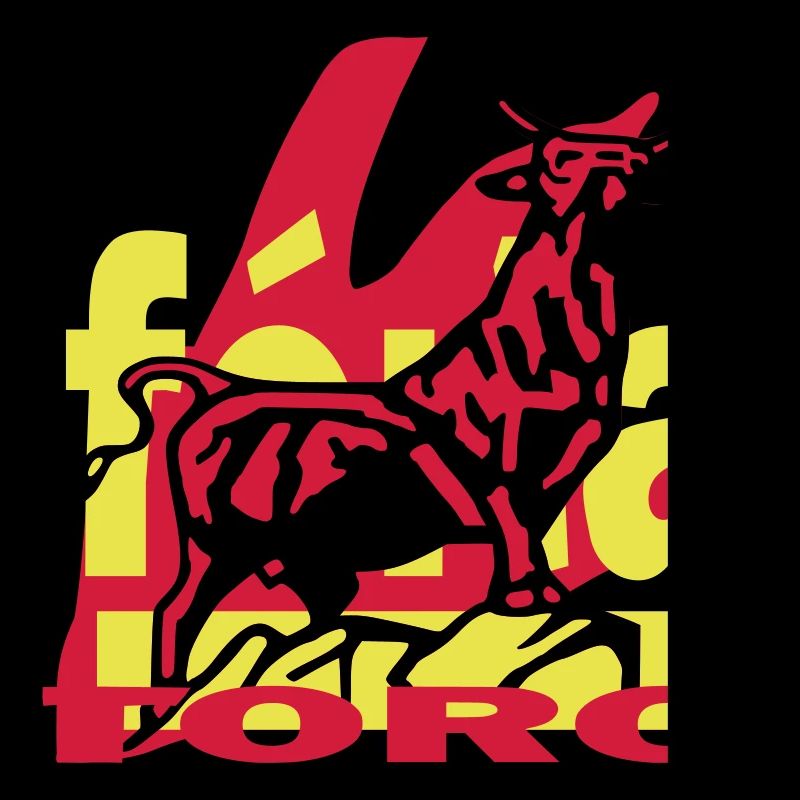 Taureau de Provence avec logo coloré