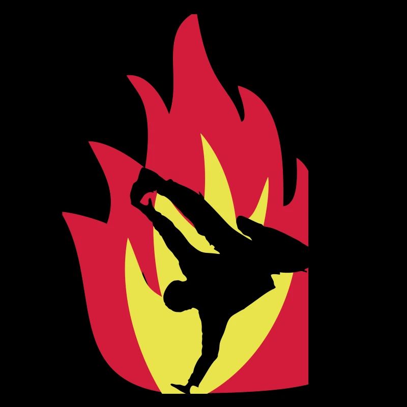 Breakdancer im Feuer