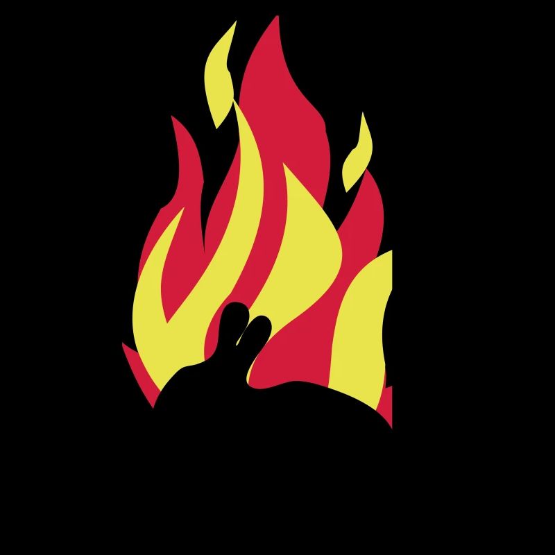 Bunny with fire
