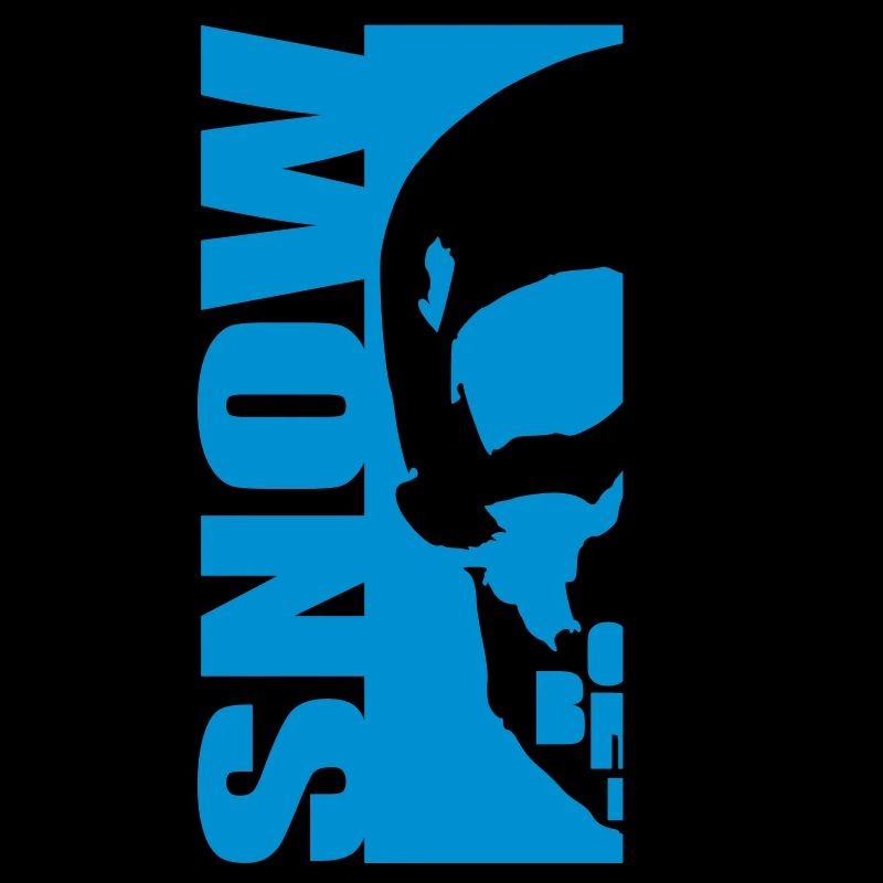 snow boarder skull