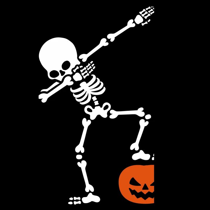 DABBING skeleton DAB pumpkin head Halloween