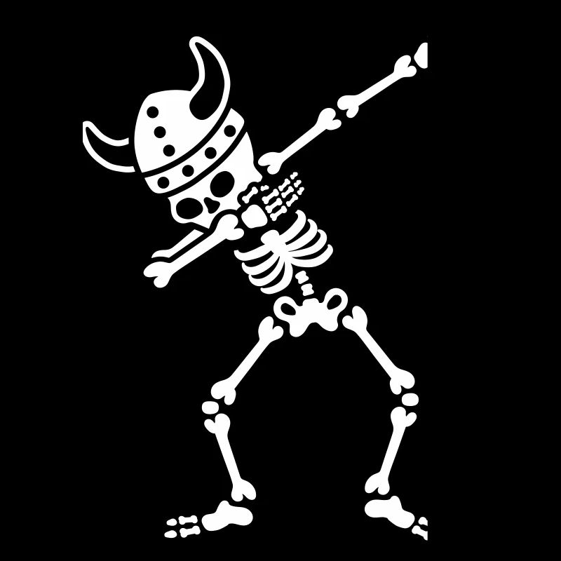 Skeleton Dab Dabbing Viking