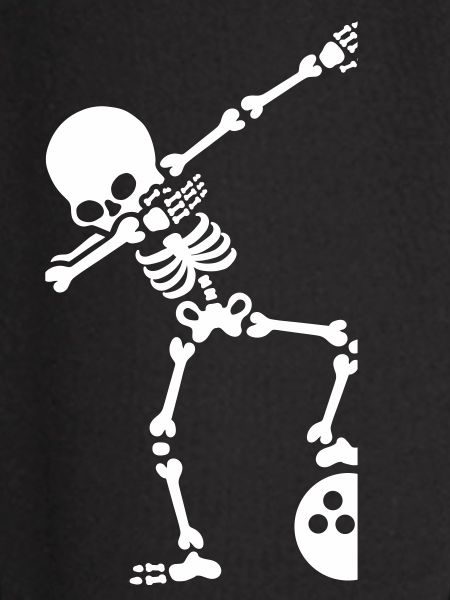 Dab skeleton dabbing bowling ball