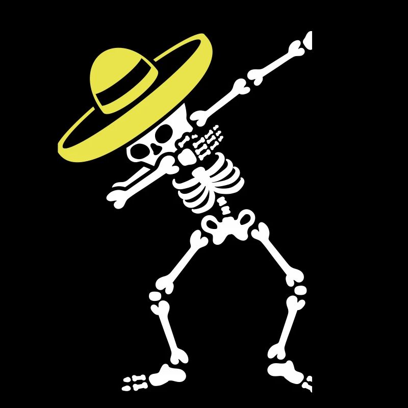 Dab Dabbing skeleton Sombrero Mexico Cinco de Mayo