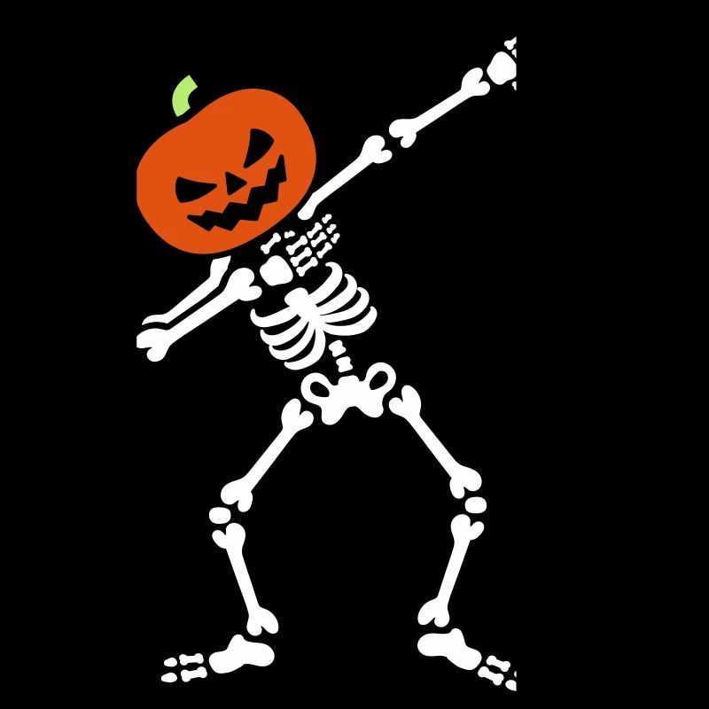 Dabbing Skelett dab Kürbis Kopf Halloween