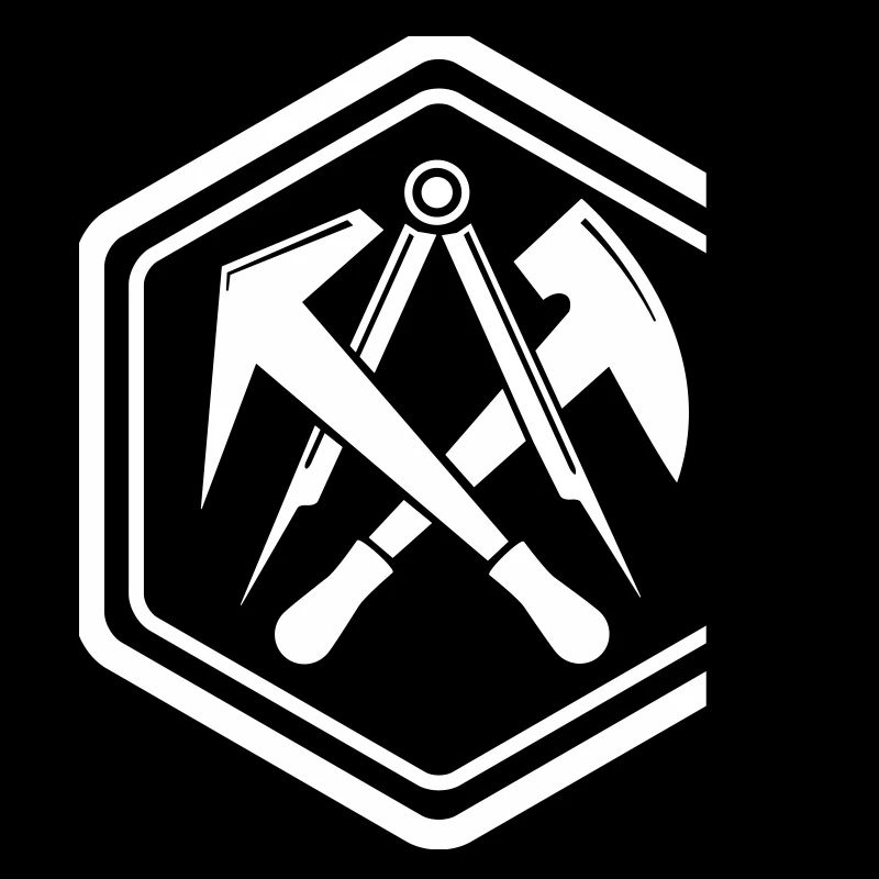 Tradition Dachdecker Zunftzeichen Sechseck Emblem