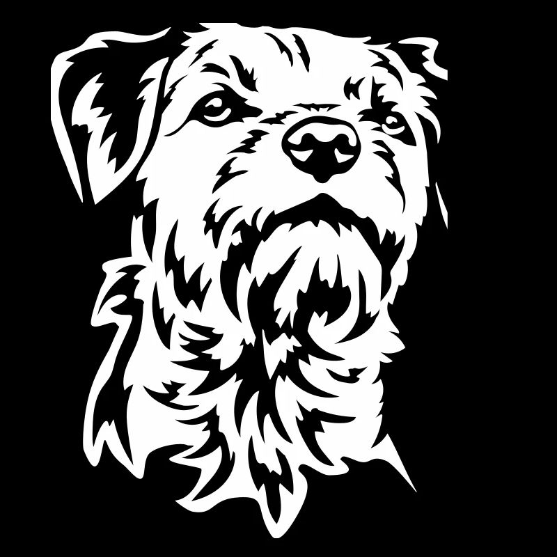 Border Terrier Kopf "Black Edition"