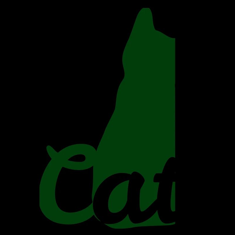 Silhouette de chat avec texte de chat
