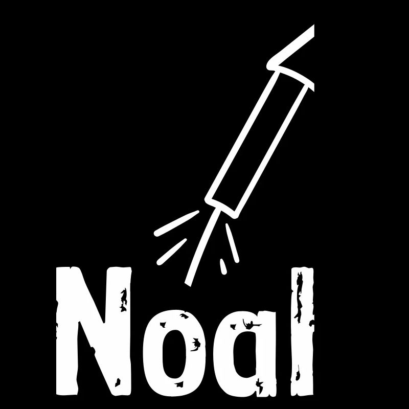 Lettrage NOAH avec fusée VECTOR
