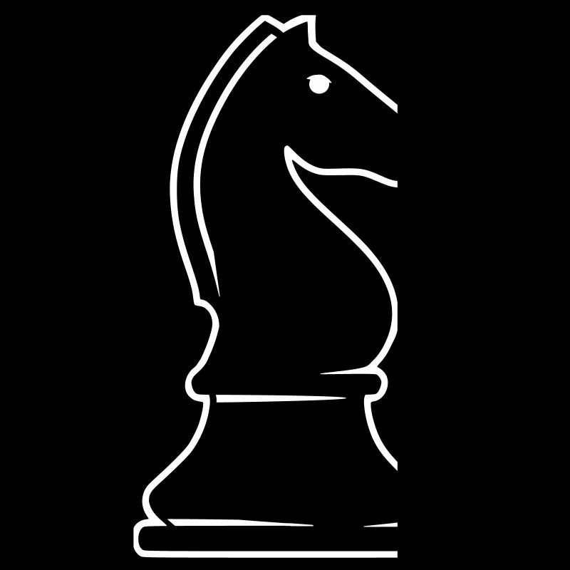 Pièce d’échecs cavalier - deux cavaliers, un jeu