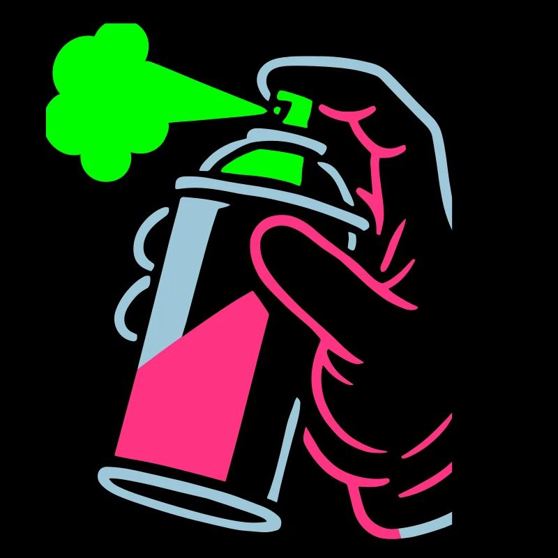 Boîte à graffitis dans le style pop art