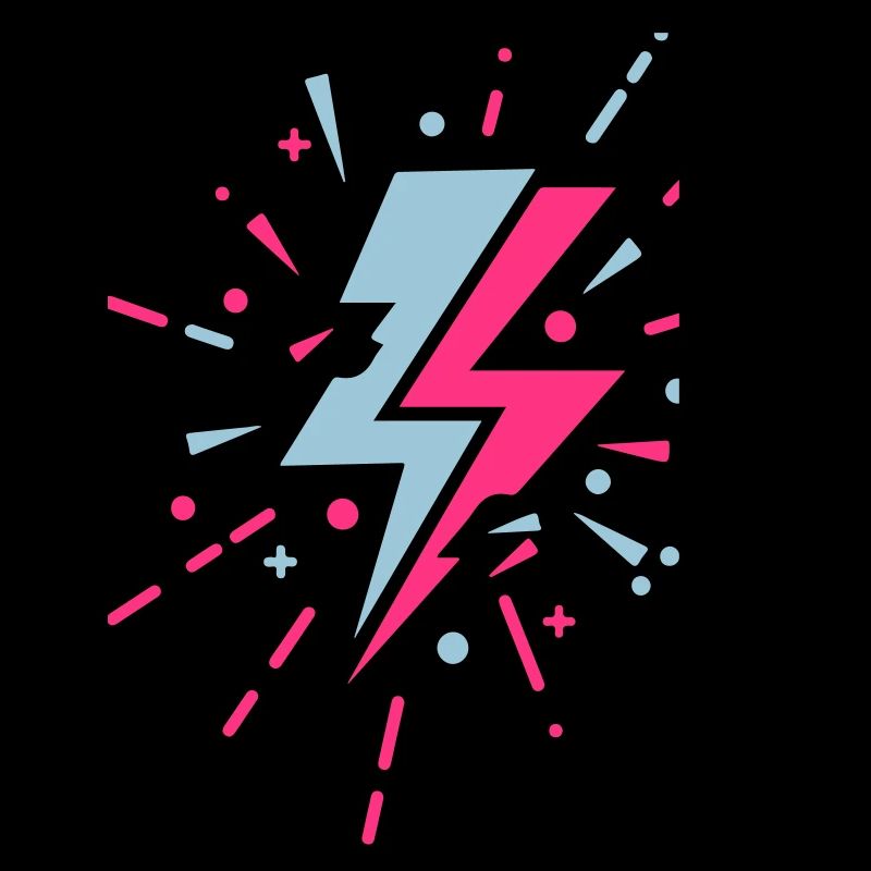 Retro Blitz bunten Stil