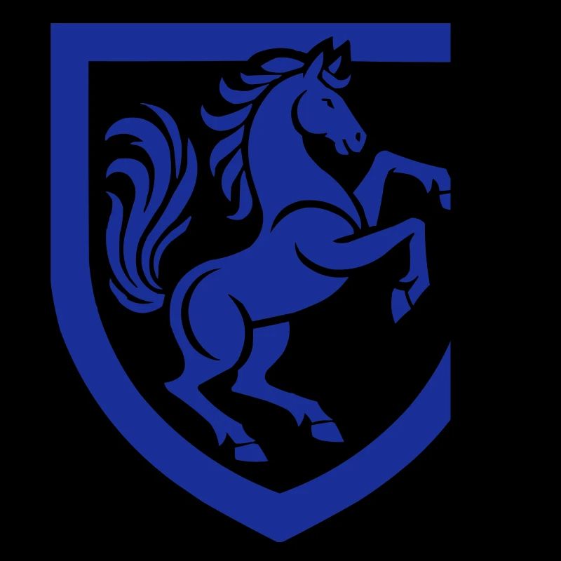 Silhouette de signe de cheval bleu