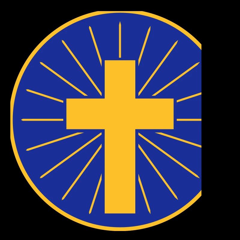 Golden Cross With Rays