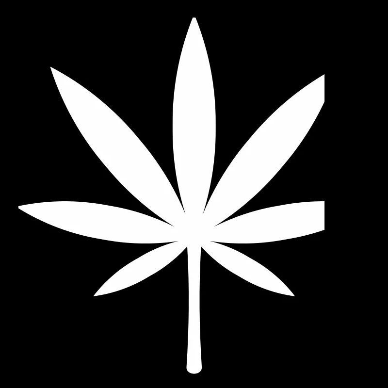 Cannabis / Marijuana / Hemp Leaf (White)
