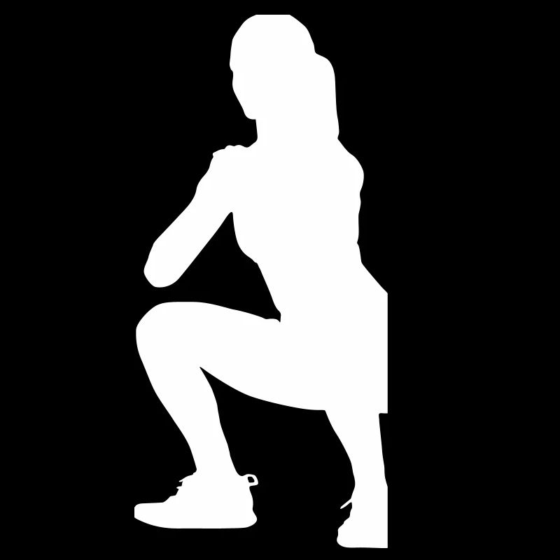 Frau Silhouette Squat