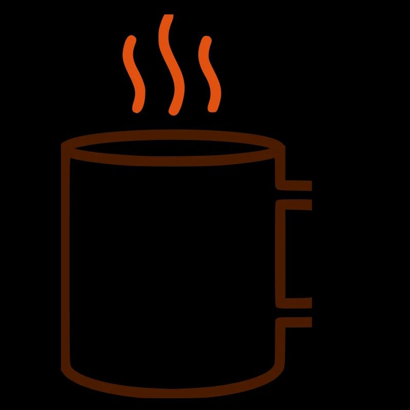 Kaffeetasse Dampf Outline
