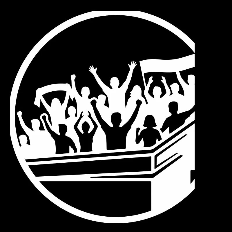 Silhouette du stade des supporters