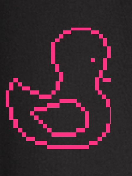 Pixel Duck Pink Pattern