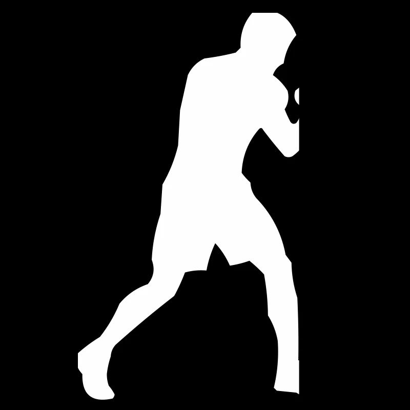 Boxer-Silhouette in Bewegung