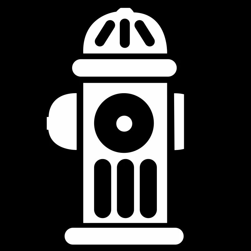 Fire Hydrant Silhouette Line Minimal