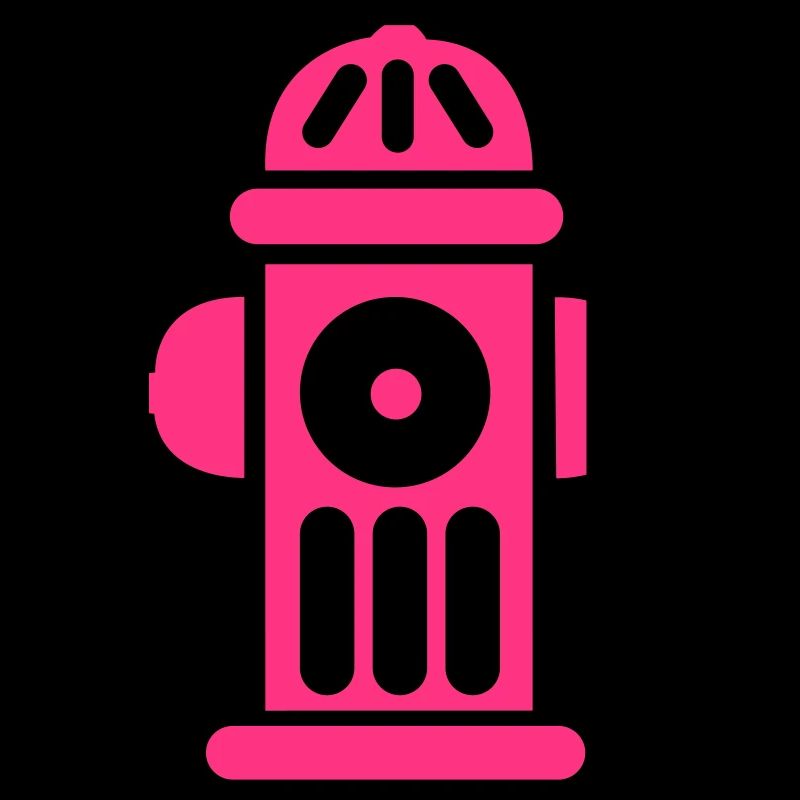 Magenta Fire Hydrant Pop Art Icon