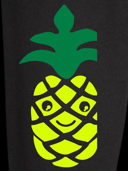 Neon Pineapple Cartoon Delight