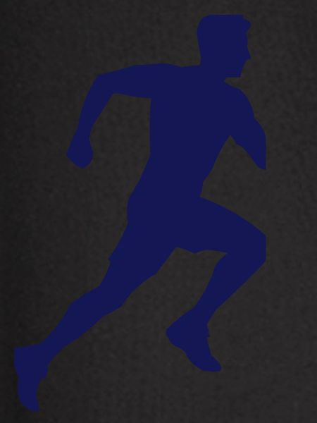 Blue Running Silhouette