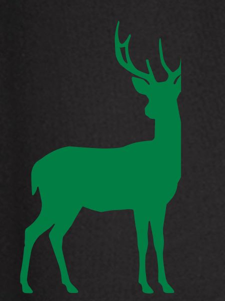 Green deer silhouette