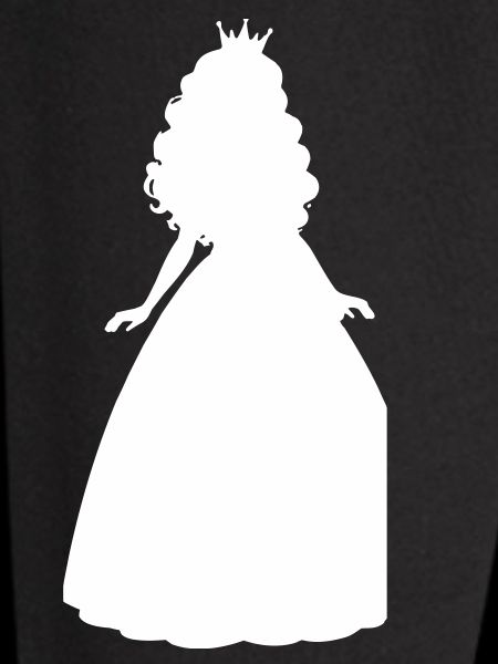 Princess silhouette in lilac