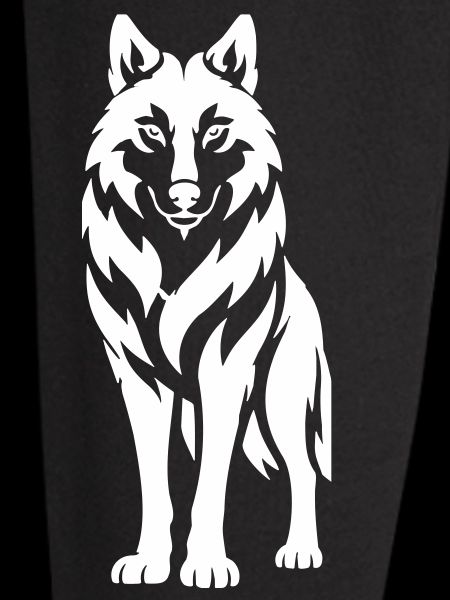 Wolf's Silhouette Contrast Design