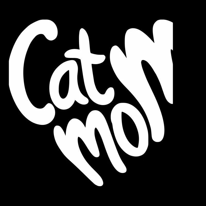 Lettrage en forme de cœur de maman chat