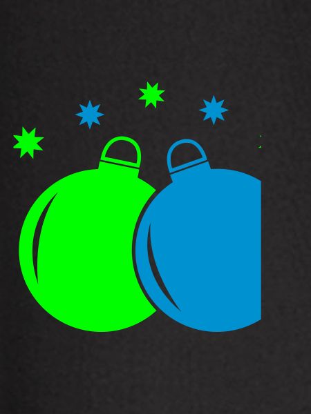 Neon-Weihnachtskugeln Duo