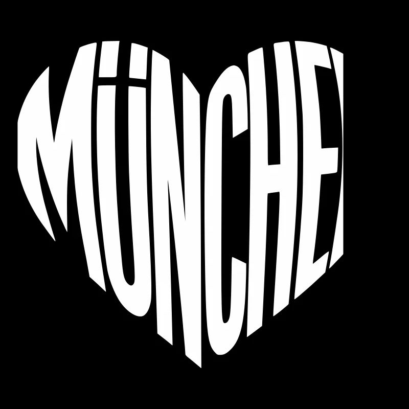 Silhouette de cœur de Munich - Variable de couleur du design