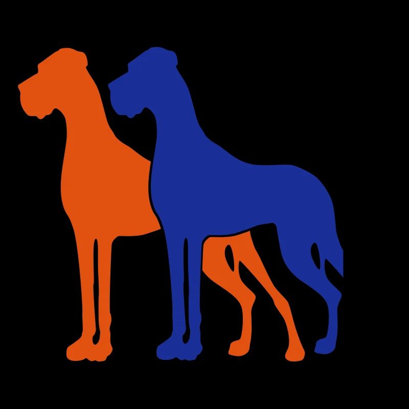 2 German mastiffs / 2 Colors