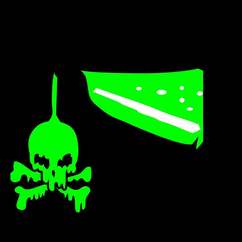 Poison bottle with a skull